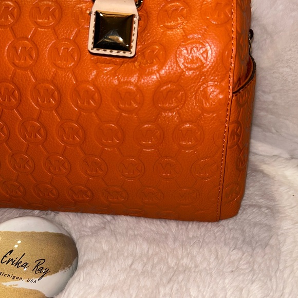 Brand New Michael Kors Tangerine Medium Satchel- GENUINE LEATHER - Picture 15 of 16